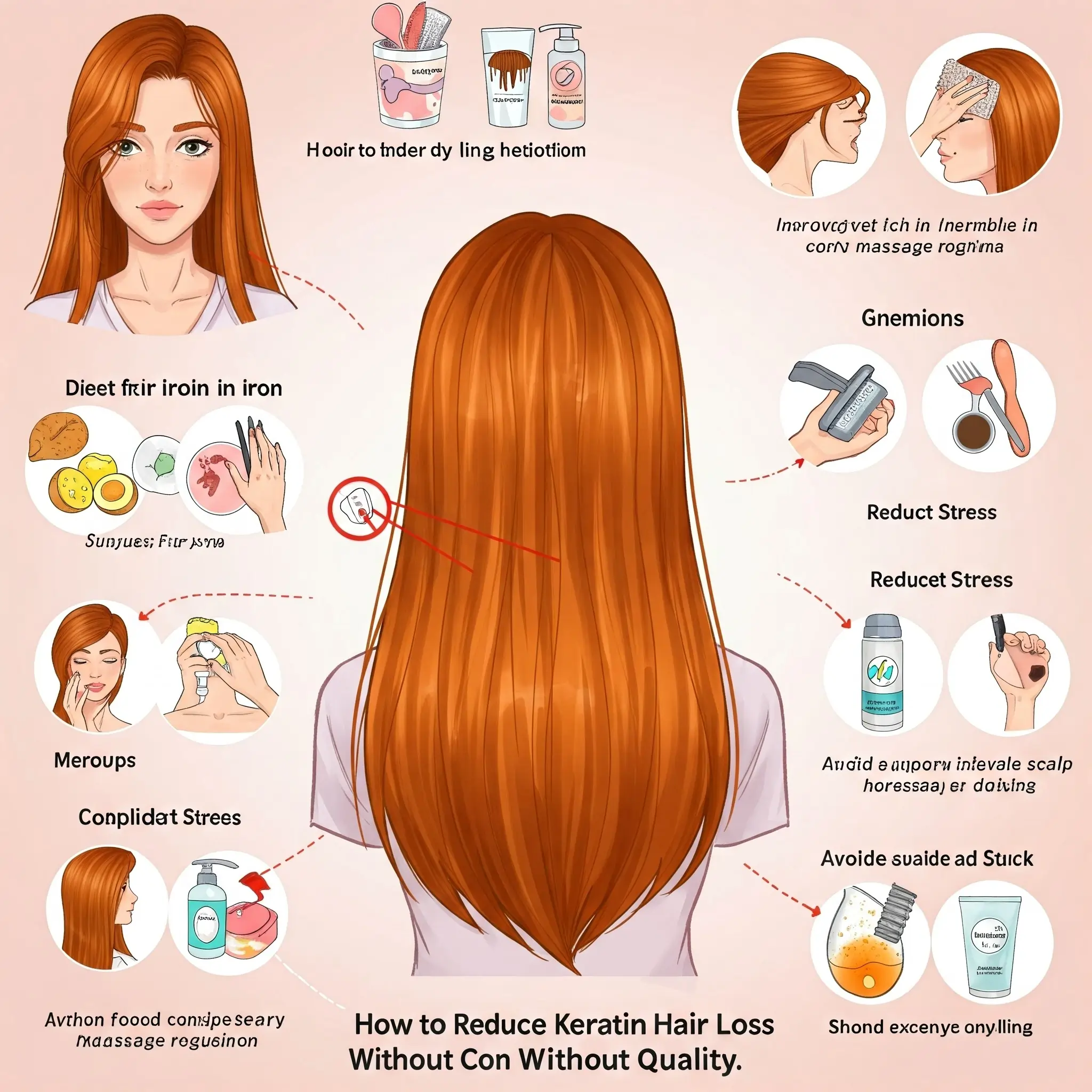 How to reduce keratin hair loss without quality?